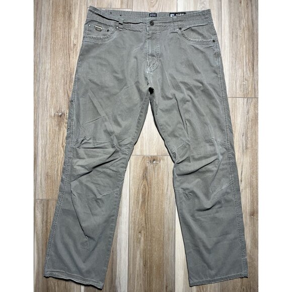 Kuhl Revolvr Khaki Outdoor Hiking Patina Dye Hybrid Pants - Men Size 38 X 32 - Picture 1 of 16